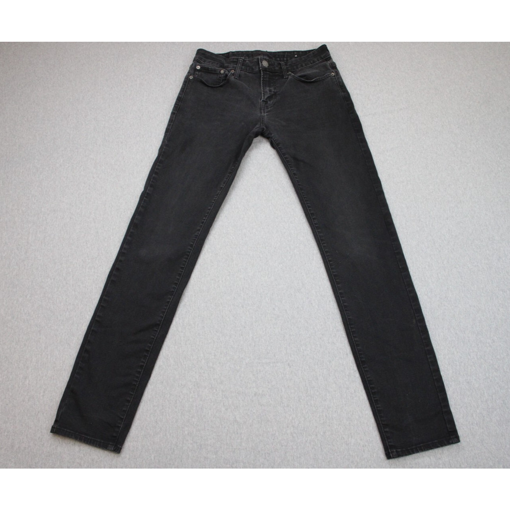 American Eagle Jeans Men's 30 X 34 Black Denim Stretch Dark Wash 5-Pocket Design
